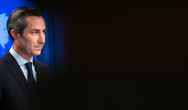 State Department spokesperson Matthew Miller answers questions during a news briefing at the State Department on Tuesday, July 18, 2023, in Washington.(AP)