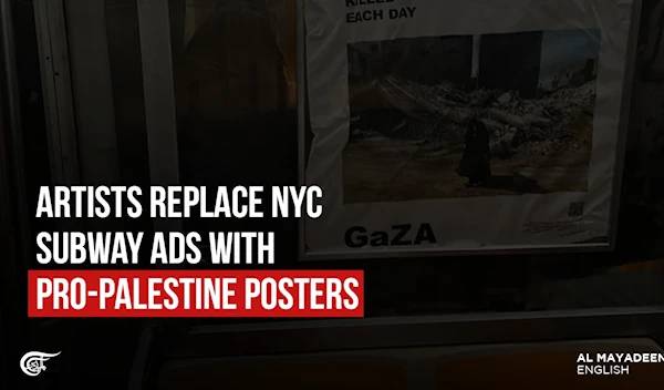 Artists replace NYC subway ads with pro-Palestine posters