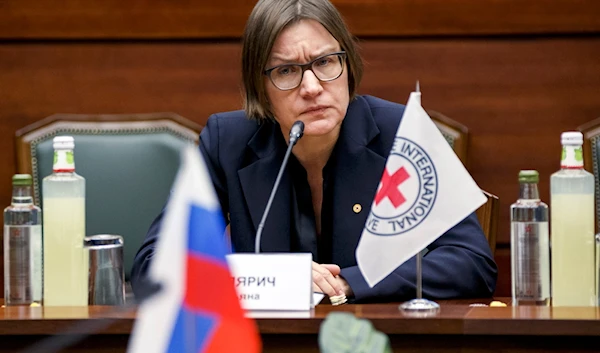 A photo released by the Russian Defense Ministry Press Service on Friday, Jan. 20, 2023, shows the President of the International Committee of the Red Cross Mirjana Spoljaric during her meeting at the Russian Defense Ministery in Moscow, Russia. (AP)