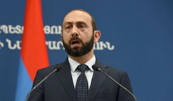 Armenian Foreign Minister Ararat Mirzoyan attends a joint press conference with his Russian counterpart following their talks in Yerevan on June 9, 2022.( AFP via Getty Images)