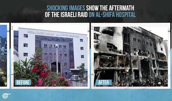 Shocking images show the aftermath of the Israeli raid on al-Shifa Hospital