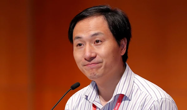 He Jiankui, a Chinese researcher, speaks during the Human Genome Editing Conference in Hong Kong, Wednesday, Nov. 28, 2018. (AP)