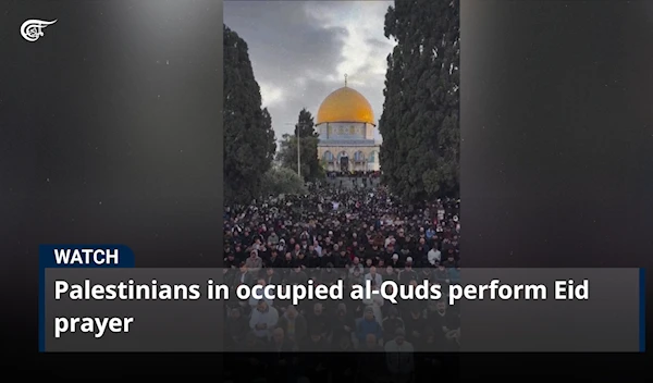 Palestinians in occupied al-Quds perform Eid prayer