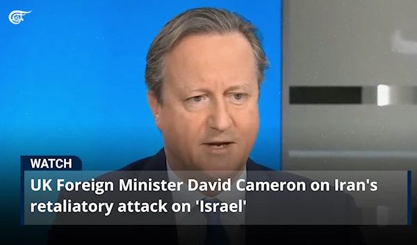 UK Foreign Minister David Cameron on Iran's retaliatory attack on 'Israel'