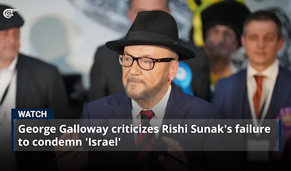 George Galloway criticizes Rishi Sunak's failure to condemn 'Israel'