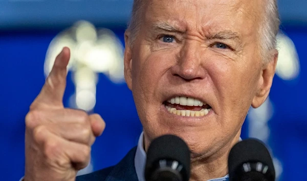 President Joe Biden speaks at a campaign event at the Scranton Cultural Center, Tuesday, April 16, 2024, in Scranton, Pa. (AP)