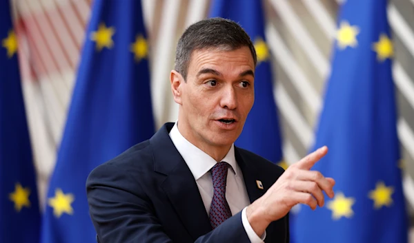 Spain's Prime Minister Pedro Sanchez arrives for an EU Summit in Brussels, on Thursday, March 21, 2024.(AP)