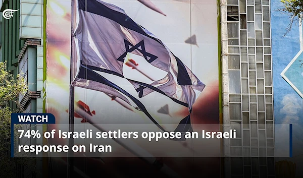 74% of Israeli settlers oppose an Israeli response on Iran