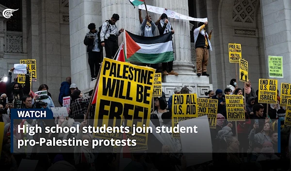 High school students join student pro-Palestine protests