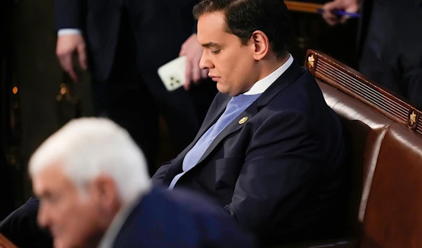 Rep.-elect George Santos, R-N.Y. sits in the chamber during opening day of the 118th Congress at the US Capitol, on January 3, 2023. (AP)