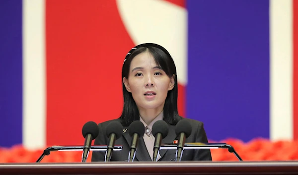 Kim Yo Jong, sister of North Korean leader Kim Jong Un, delivers a speech during the national meeting against the coronavirus, in Pyongyang, North Korea, on Wednesday, Aug. 10, 2022