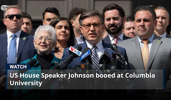 US House Speaker Johnson booed at Columbia University