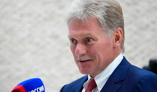 Kremlin spokesman Dmitry Peskov speaks to journalists on the sidelines of the Eastern Economic Forum in Vladivostok, Russia, Monday, Sept. 11, 2023. (AP)