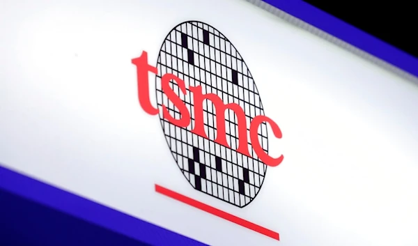 This photo shows the icon of TSMC (Taiwan Semiconductor Manufacturing Company) during the Taiwan Innotech Expo at the World Trade Center in Taipei, Taiwan, Friday, Oct. 14, 2022. (AP Photo)