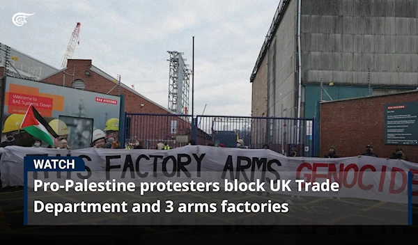 Pro-Palestine protesters block UK Trade Department and 3 arms factories