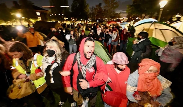 Students at the University of Utah encampment (MECHA University of Utah/Instagram)