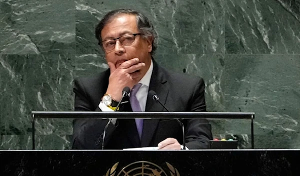 Colombian President Gustavo Petro addresses the 78th session of the United Nations General Assembly in 2023. (AP)