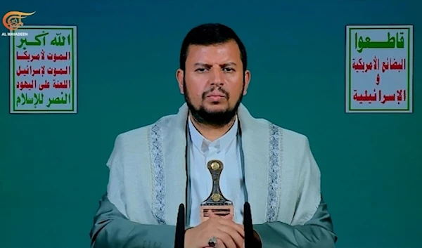 Yemeni Ansar Allah leader Sayyed Abdul-Malik al-Houthi during a speech on May 11, 2024 (Screengrab)