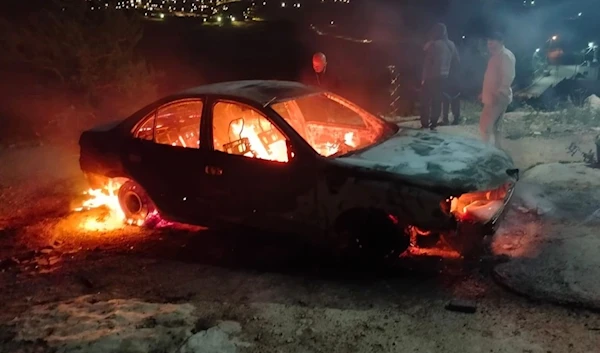 An armed Israeli mob attacks the village of Jaloud in the West Bank city of Nablus and destroys properties of Palestinians. (X)