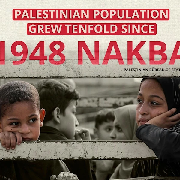 Palestinian population grew tenfold since 1948 Nakba