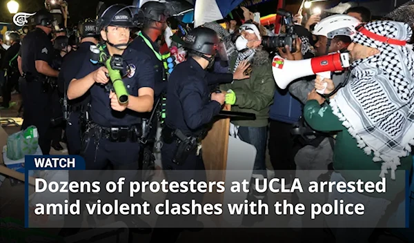 Dozens of protesters at UCLA arrested amid violent clashes with the police