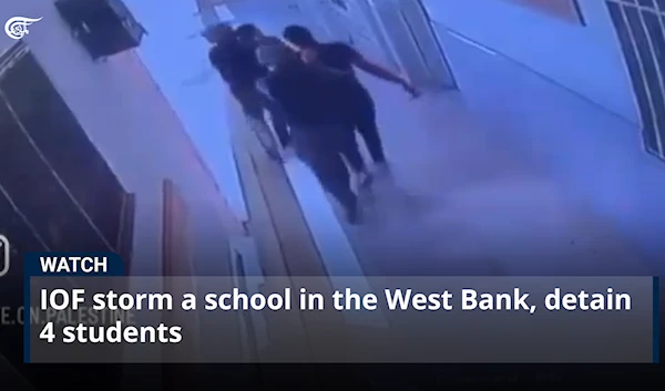 IOF storm a school in the West Bank, detain 4 students