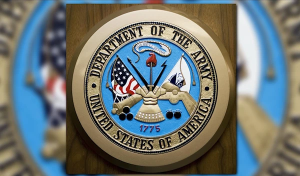 The US Department of the Army, logo hangs on the wall February 24, 2009, at the Pentagon in Washington, DC. (AFP)