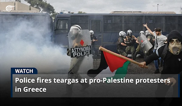 Police fires teargas at pro-Palestine protesters in Greece