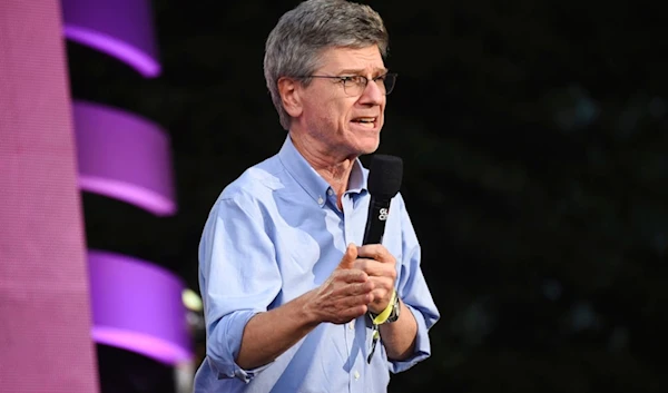 Economist Jeffrey Sachs speaks at the 2018 Global Citizen Festival in Central Park on Saturday, Sept. 29, 2018, in New York. (AP)