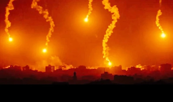 "Israel" drops bombs, raids the Jabalia refugee camp, on October 19, 2024 (Social Media)