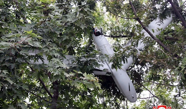 This photo provided by the DPRK shows a South Korean drone found in Pyongyang, Democratic People's Republic of Korea on October 13, 2024 (KCNA via AP)