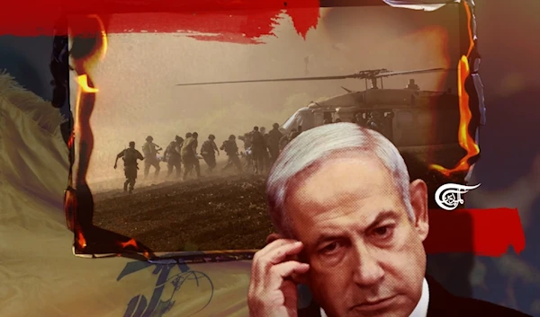 Netanyahu has already fallen into the trap of a huge cat and mouse, or a “whack-a-mole” game, which is hugely costly and simply unsustainable. (Al Mayadeen English; Illustrated by Ali Al-Hadi Shmeiss)