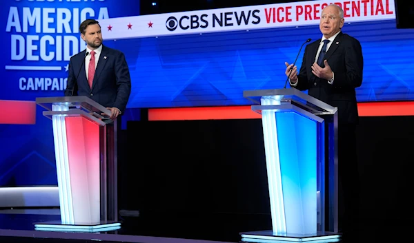 Republican vice presidential nominee Sen. JD Vance, R-Ohio, and Democratic vice presidential nominee Minnesota Gov. Tim Walz participate in vice presidential debate hosted by CBS News Tuesday, Oct. 1, 2024, in New York. (AP)