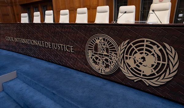 Seats of the judges at the International Court of Justice, or World Court, in The Hague, Netherlands, Thursday, May 23, 2024. (AP Photo/Peter Dejong)