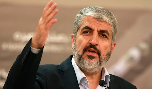 Khaled Mashaal, at the time, leader of the militant group Hamas, that has governed Gaza since a 2007 takeover, speaks during a speech held in Doha, Qatar, on August 28, 2014.