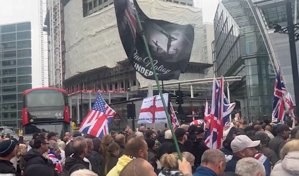 Thousands of far-right protesters rally in London