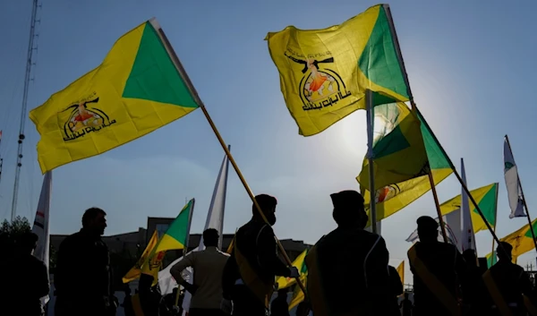 Fighters from the Islamic Resistance in Iraq - Hezbollah Brigades, in Baghdad, Iraq, Thursday, Feb. 8, 2024. (AP)