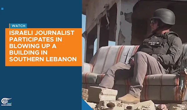 Israeli journalist participates in blowing up a building in southern Lebanon