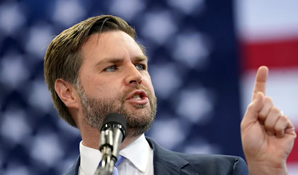 Republican vice presidential nominee Sen. JD Vance, R-Ohio, speaks at a campaign event at Penn State Behrend Erie Hall, on October 26, 2024, in Erie, Pa. (AP)