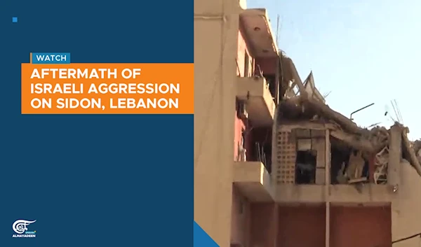 Aftermath of Israeli aggression on Sidon, Lebanon