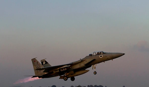 An Israeli air force jet fighter plane takes off from Tel Nof air force base for a mission over Gaza Strip in central occupied Palestine, Monday, Nov. 19, 2012. (AP)