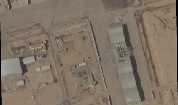 Satellite images showing the Nevatim air base following Operation True Promise 2 on October 1, 2024. (Planet Labs PBC via AP)