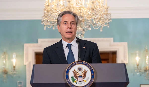 Secretary of State Antony Blinken speak during an event with Secretary of Commerce Gina Raimondo on the Economic Benefits of U.S. Travel and Tourism on October 29, 2024. (AP)