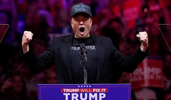 Elon Musk speaks before Republican presidential nominee former President Donald Trump at a campaign rally at Madison Square Garden, Sunday, Oct. 27, 2024, in New York. (AP)