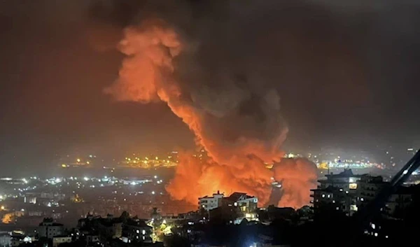 IOF unleashed barrage of fire on the south suburb of Beirut on October 4, 2024. (Social media)