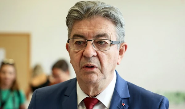 Far left leader Jean-Luc Melenchon is seen after voting Sunday, June 30, 2024 in Paris. (AP)