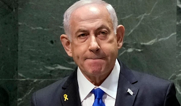 Israeli Prime Minister Benjamin Netanyahu  after his address to the 79th session of the United Nations General Assembly, Friday, September 27, 2024 (AP)