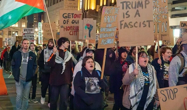 Anti-Trump protesters in Milwaukee, Wisconsin, demand the end of the war of Gaza, United States, November 7, 2024 (Social Media)