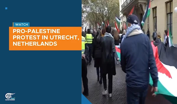 Pro-Palestine protest in Utrecht, Netherlands