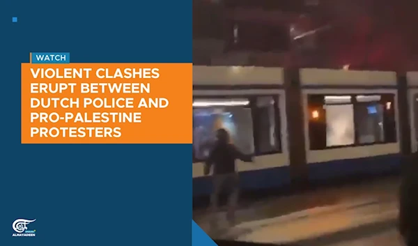 Violent clashes erupt between Dutch police and pro-Palestine protesters